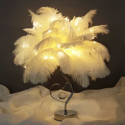 Crystal Feather Lamp